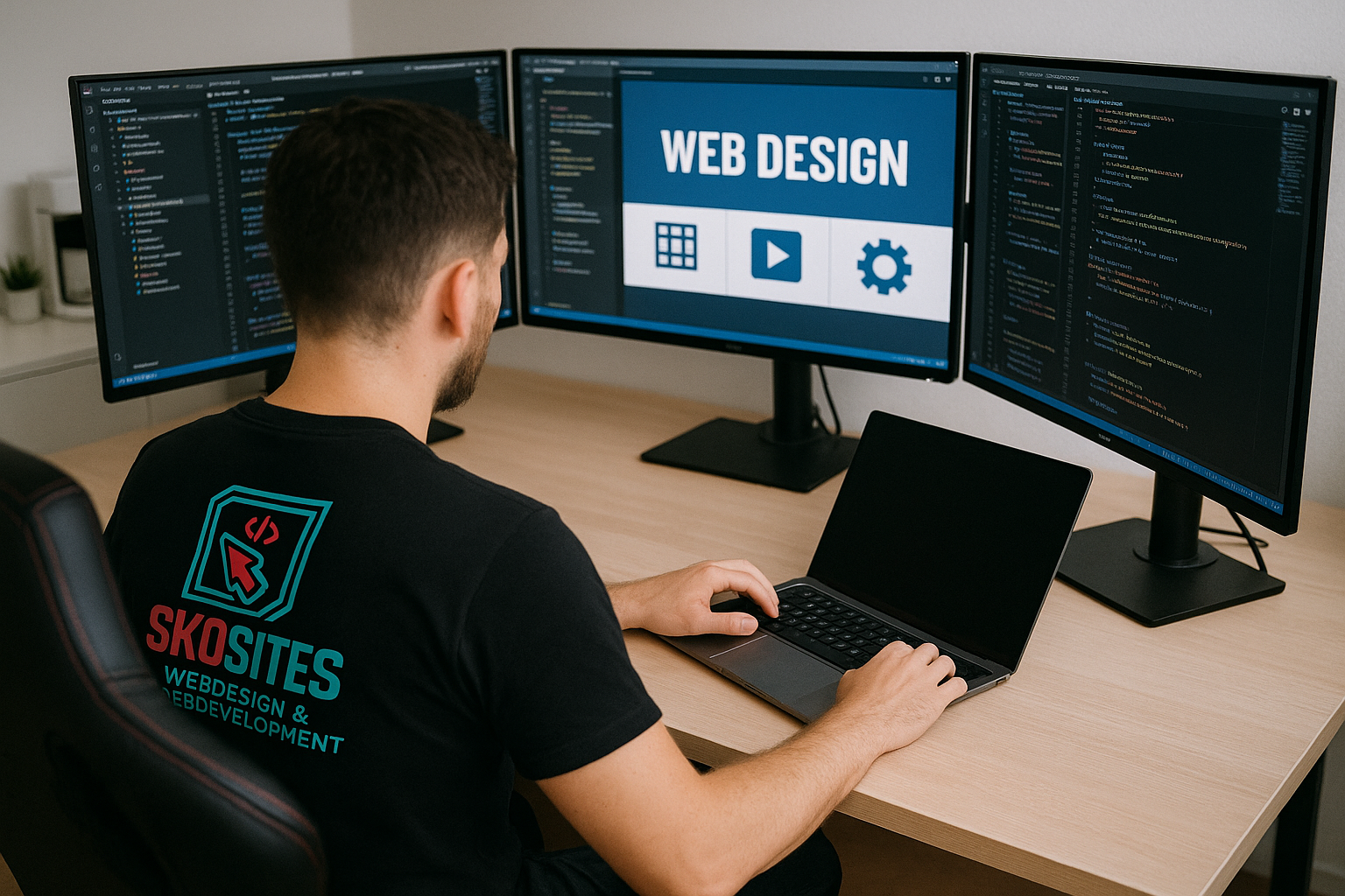 Webentwickler bei der Arbeit